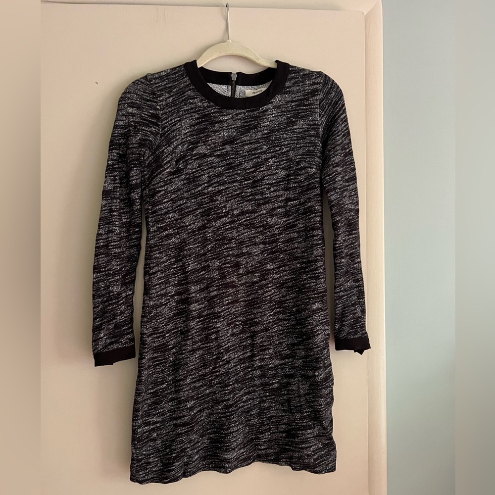 Madewell black heather sweater dress